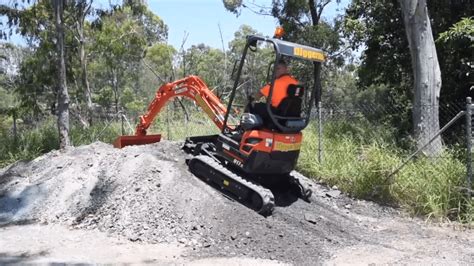 using a mini digger on a slope|slope for excavators.